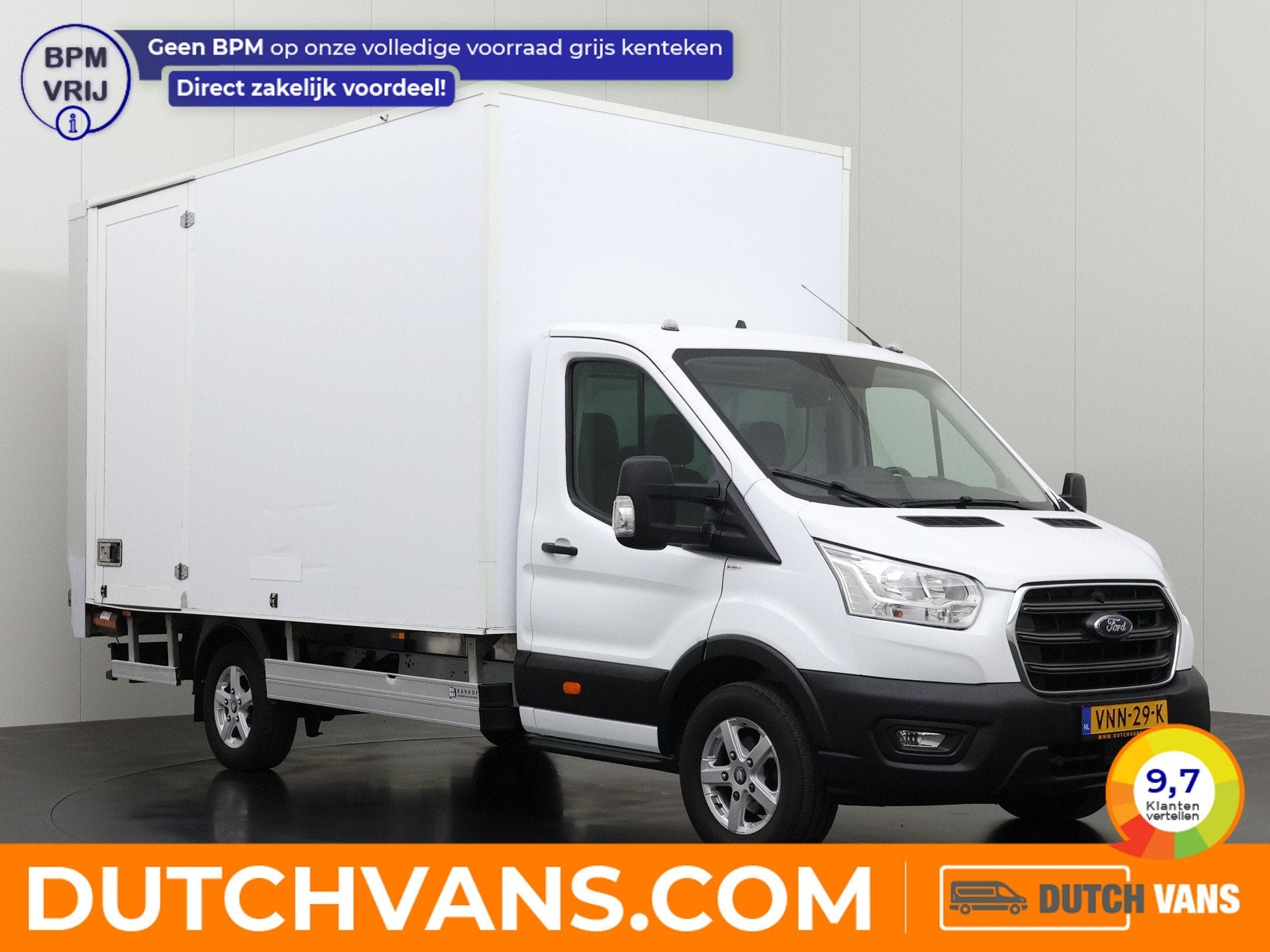 Ford Transit 2.0TDCI 130PK Bakwagen+Laadklep | Zijdeur | 121, Auto's, Voorwielaandrijving, Stof, 4 cilinders, 129 pk