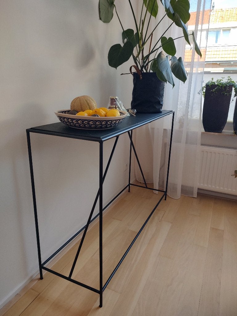 Sidetable met marmeren blad, Ophalen, 100 tot 150 cm, Zo goed als nieuw, 25 tot 50 cm