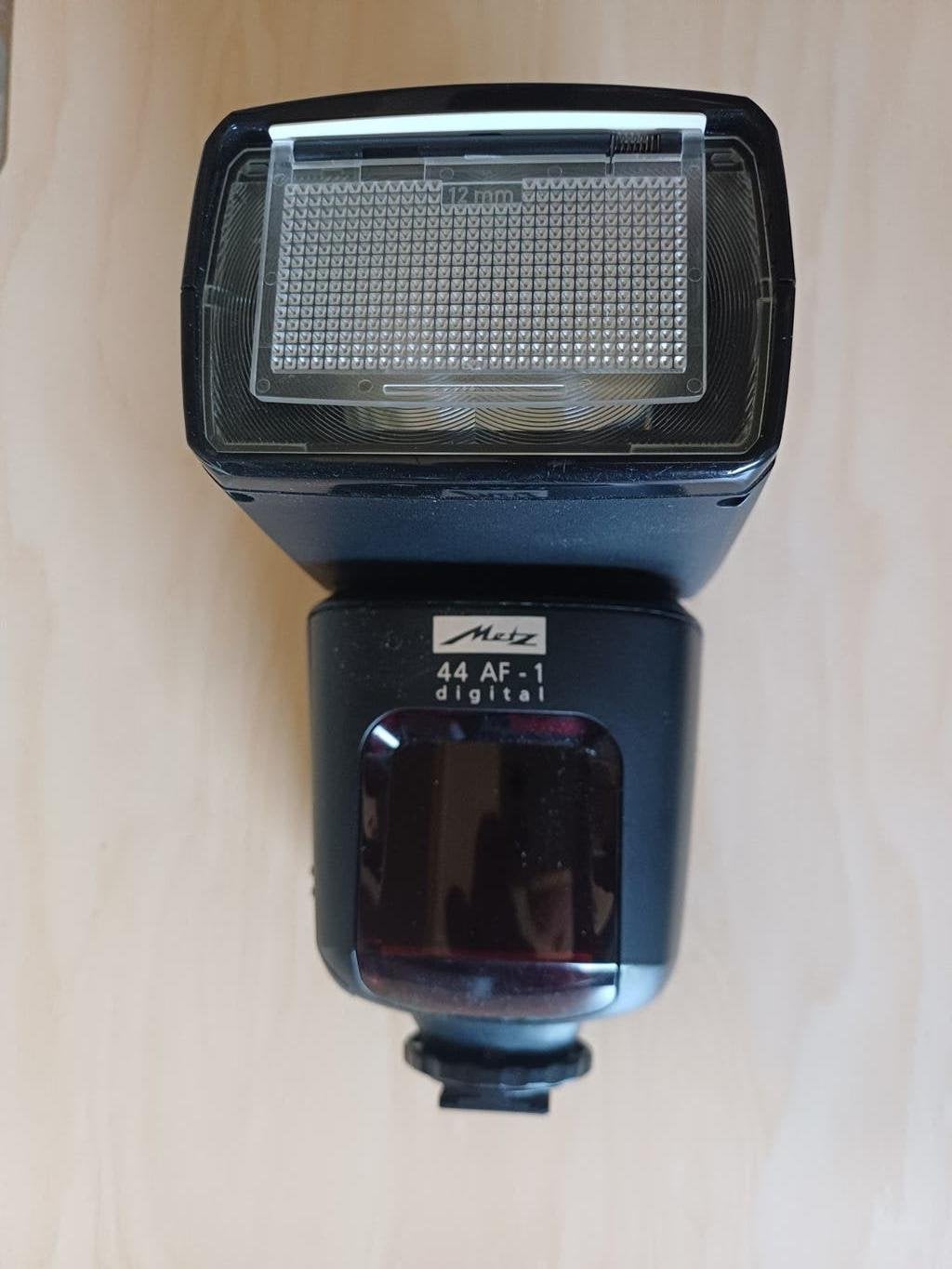 Canon / Metz 44 AF-1 digital flitser voor Canon, Externe flitser, Ophalen of Verzenden, Kantelbaar, Metz