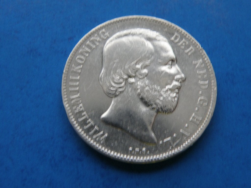 Nederland 1 g 1865 Willem III zilver pr-, 1 gulden, Koning Willem III, Verzenden, Zilver