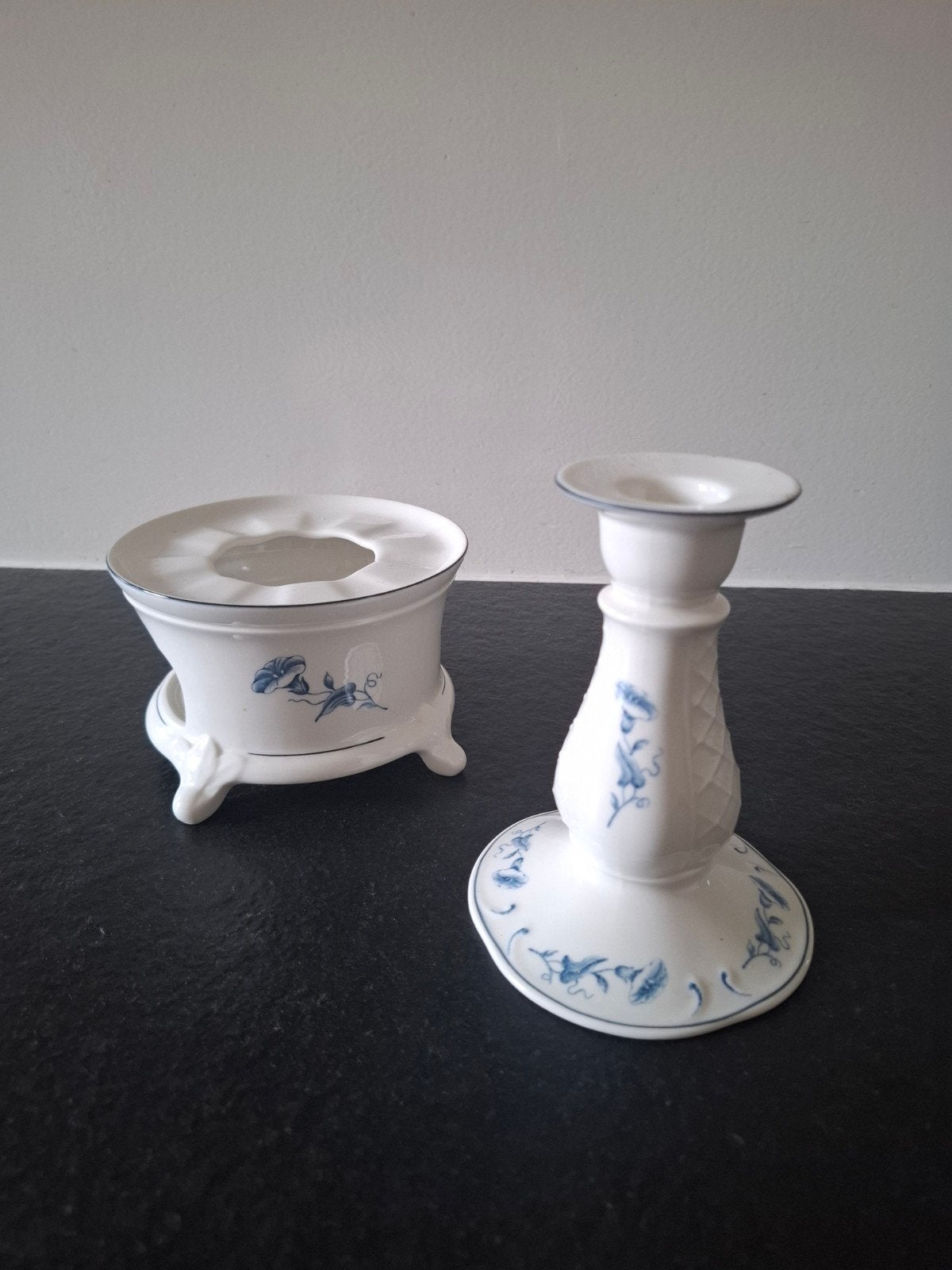 Villeroy& Boch serie Val Bleu kandelaar en theepot rechaud, Ophalen of Verzenden, Kandelaar, Villeroy & Boch