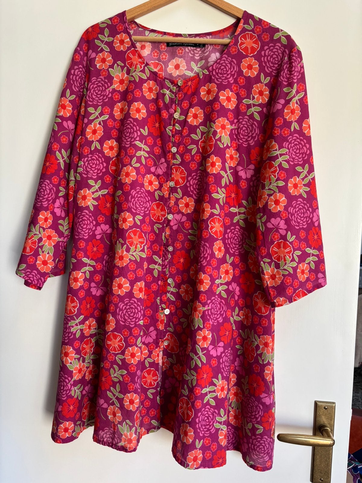 Vrolijke blouse, Gudrun Sjoden, maat M, Ophalen of Verzenden, Zo goed als nieuw, Maat 38/40 (M), Meerkleurig