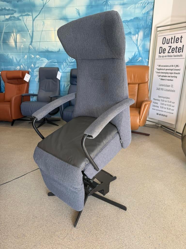 Prominent sta op relax stoel relaxfauteuil gratis bezorgd, Ophalen of Verzenden, Zo goed als nieuw, Leer, Ruim 100 kort gebruikte  top merken in alle kleuren en maten