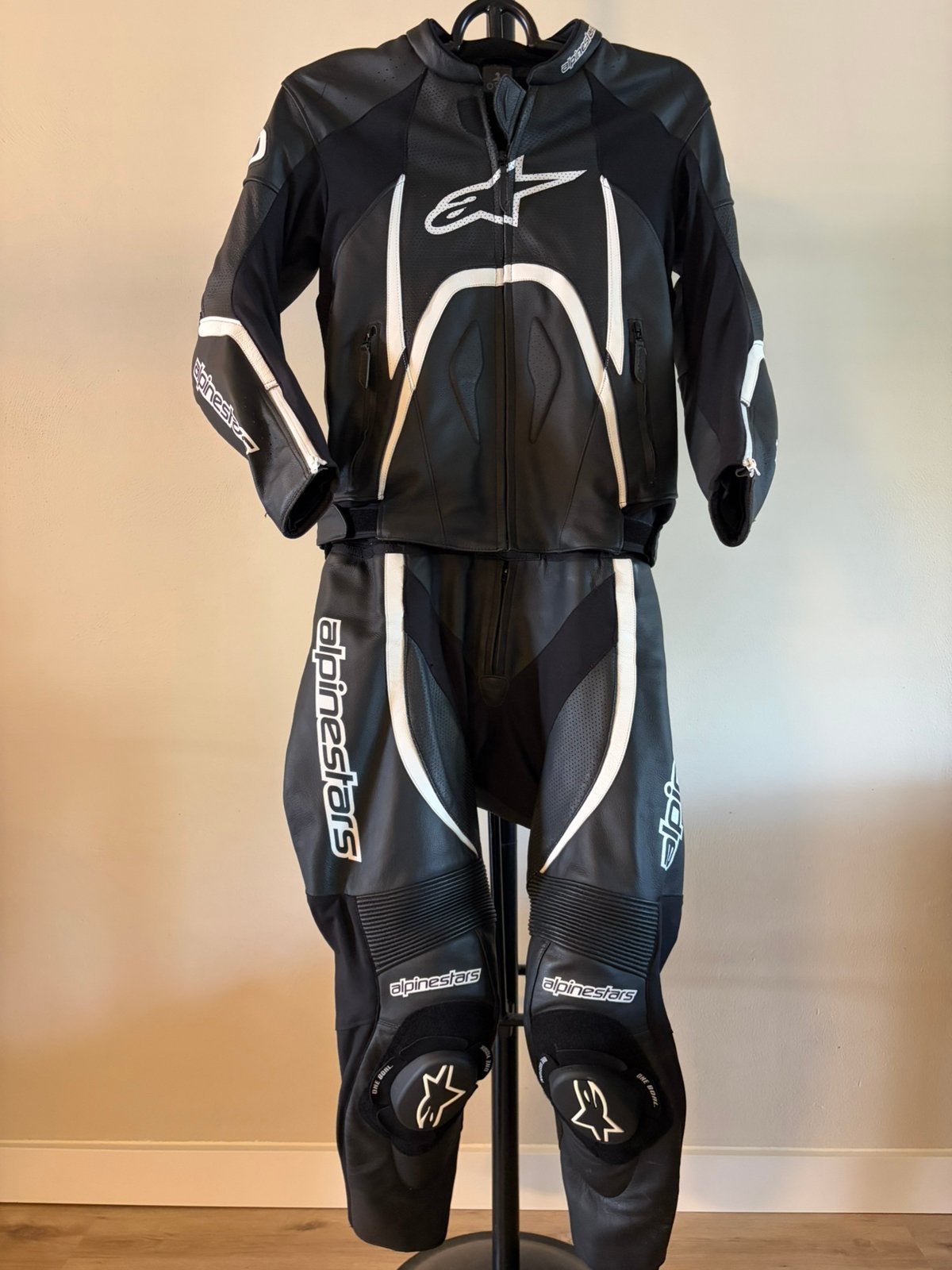 Alpinestars Orbiter 2-delig leren motorpak maat 54 | ZGAN, Ophalen, Tweedehands, Combipak