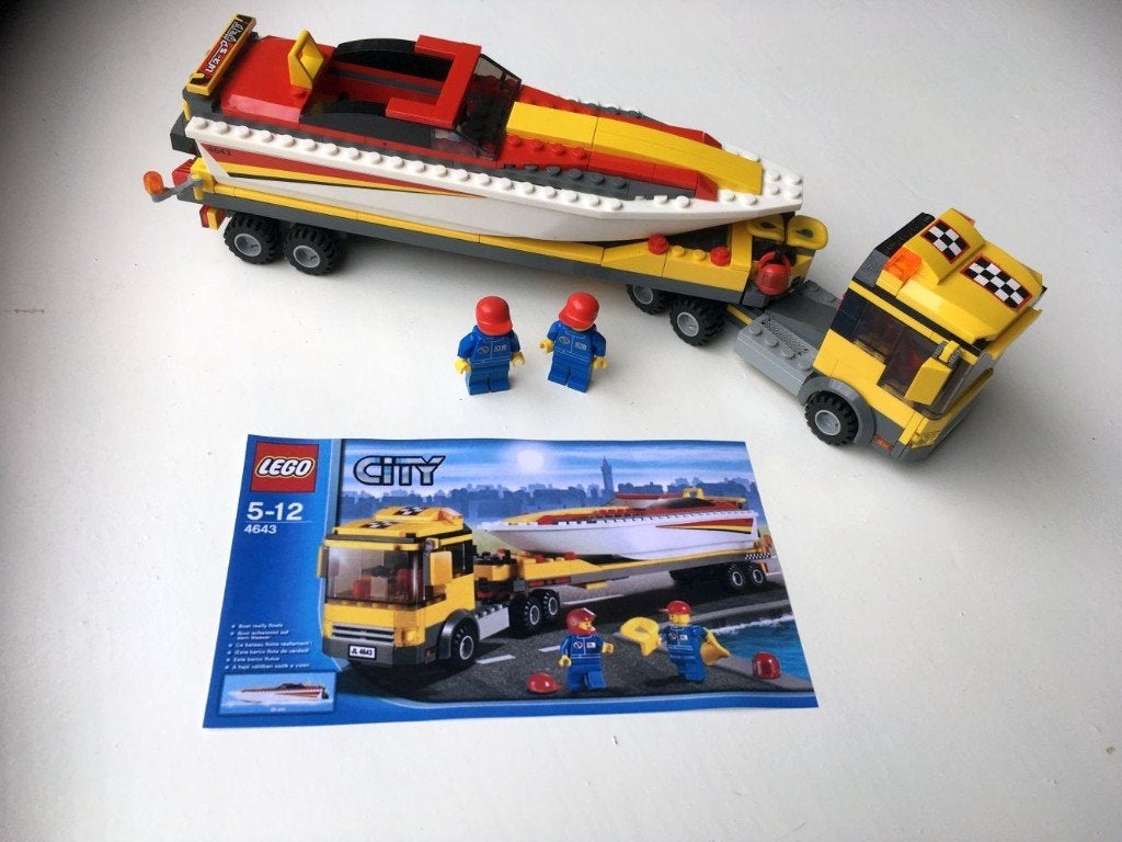 Lego city - Power Boat Transporter - 4643, Kinderen en Baby's, Speelgoed | Duplo en Lego, Lego, Ophalen of Verzenden, Complete set