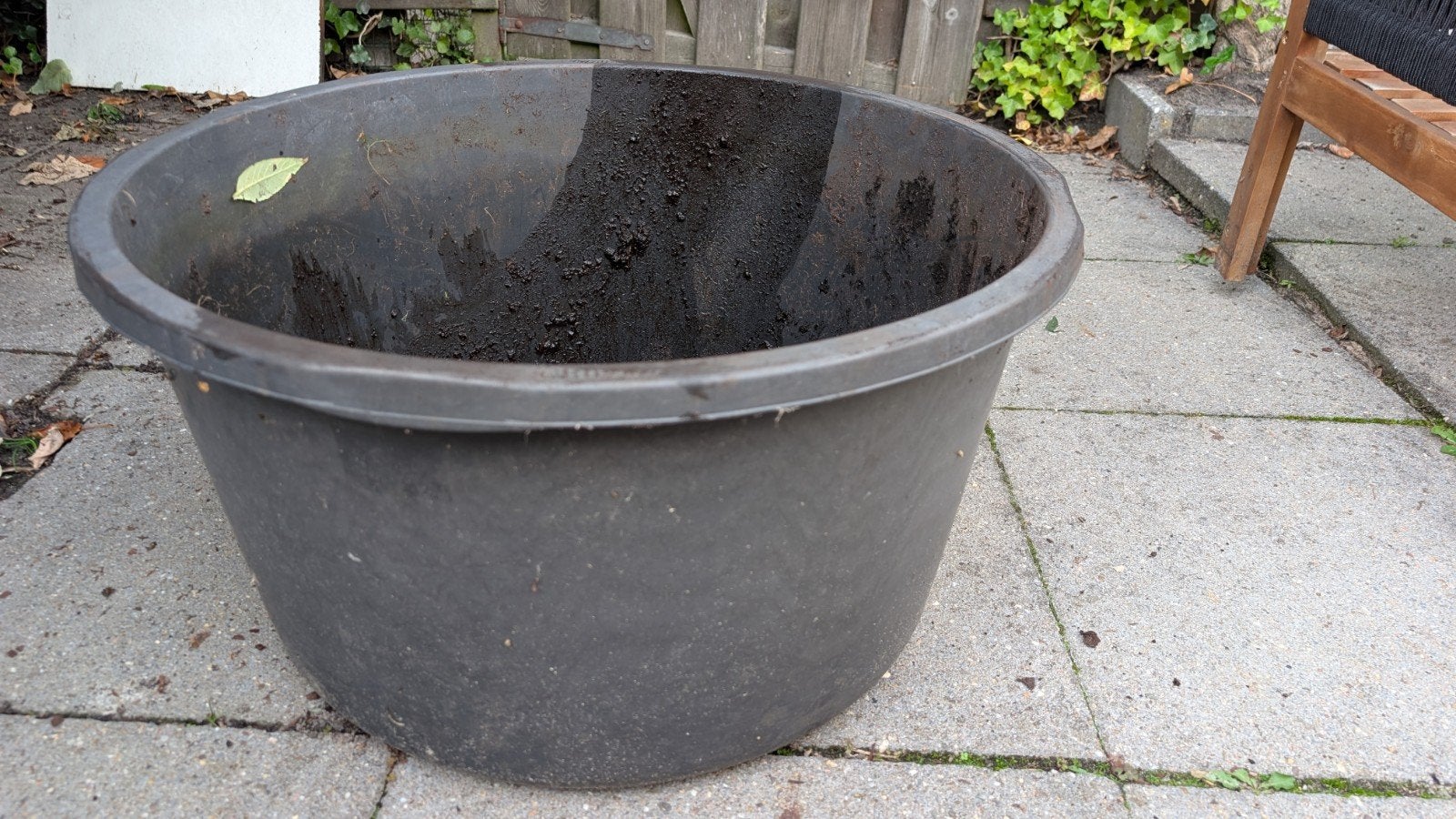 Grote zwarte kunststof emmer, Ø 66cm, Ophalen, Gebruikt, Kunststof