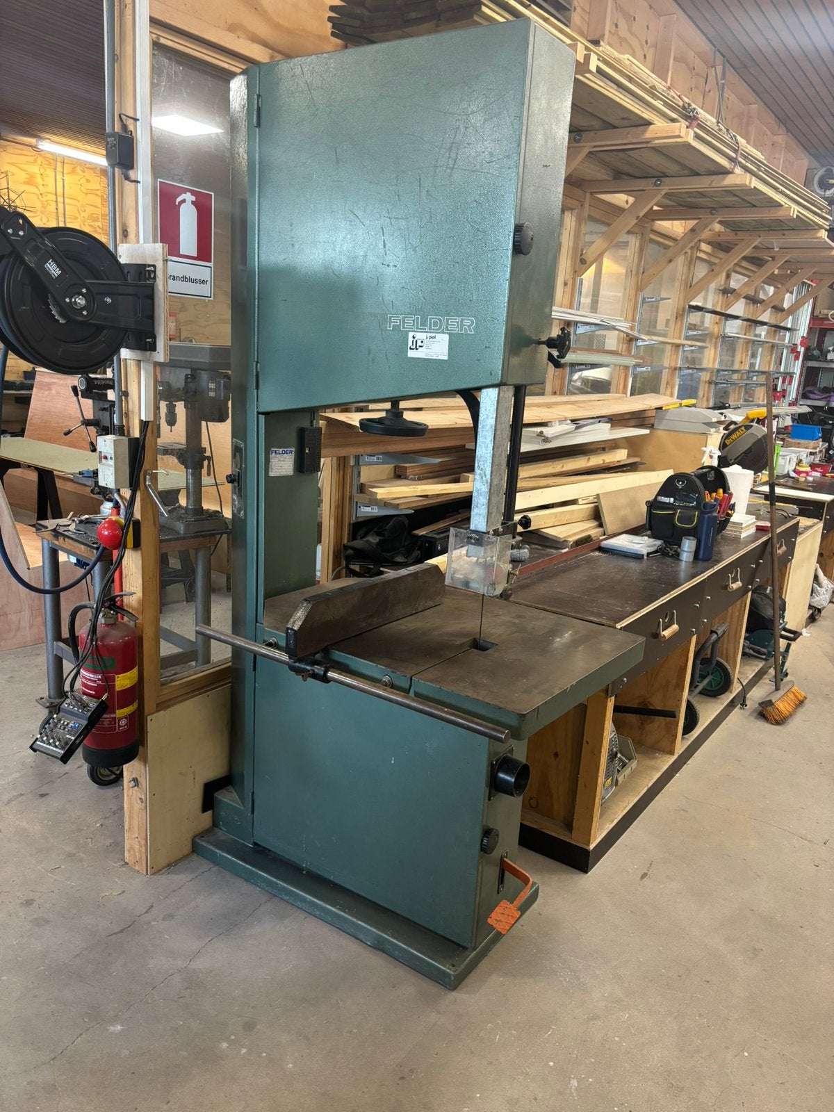 Felder FB 740 lintzaag  bandzaag 380v, Ophalen, Gebruikt, 70 mm of meer, Lintzaag