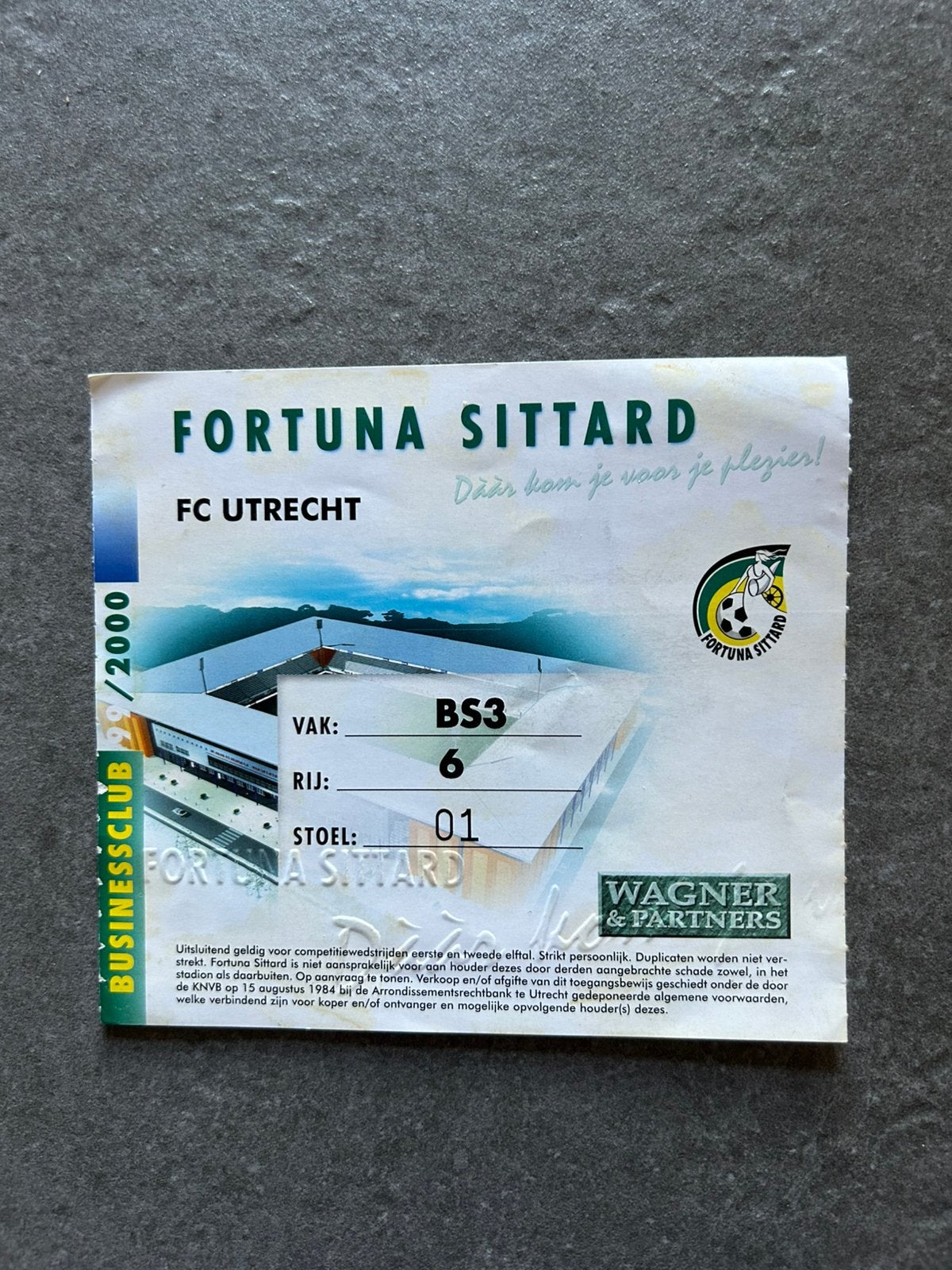Fortuna Sittard - FC Utrecht Business kaart, Ophalen of Verzenden, F.C. Utrecht, Overige typen