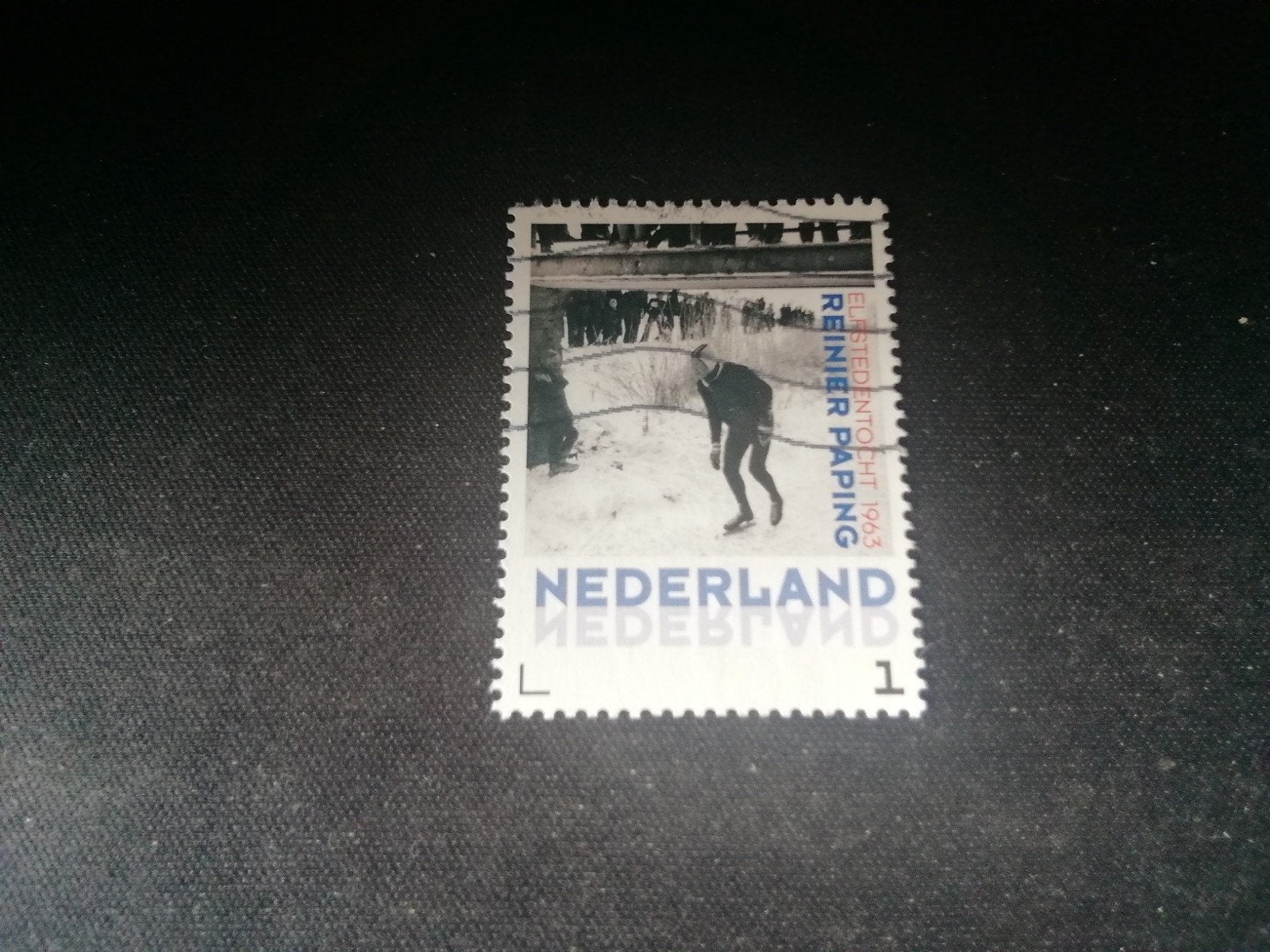 NEDERLAND ELFSTEDENTOCHT REINIER PAPING GESTEMPELD, Postzegels en Munten, Ophalen of Verzenden, Na 1940, Gestempeld