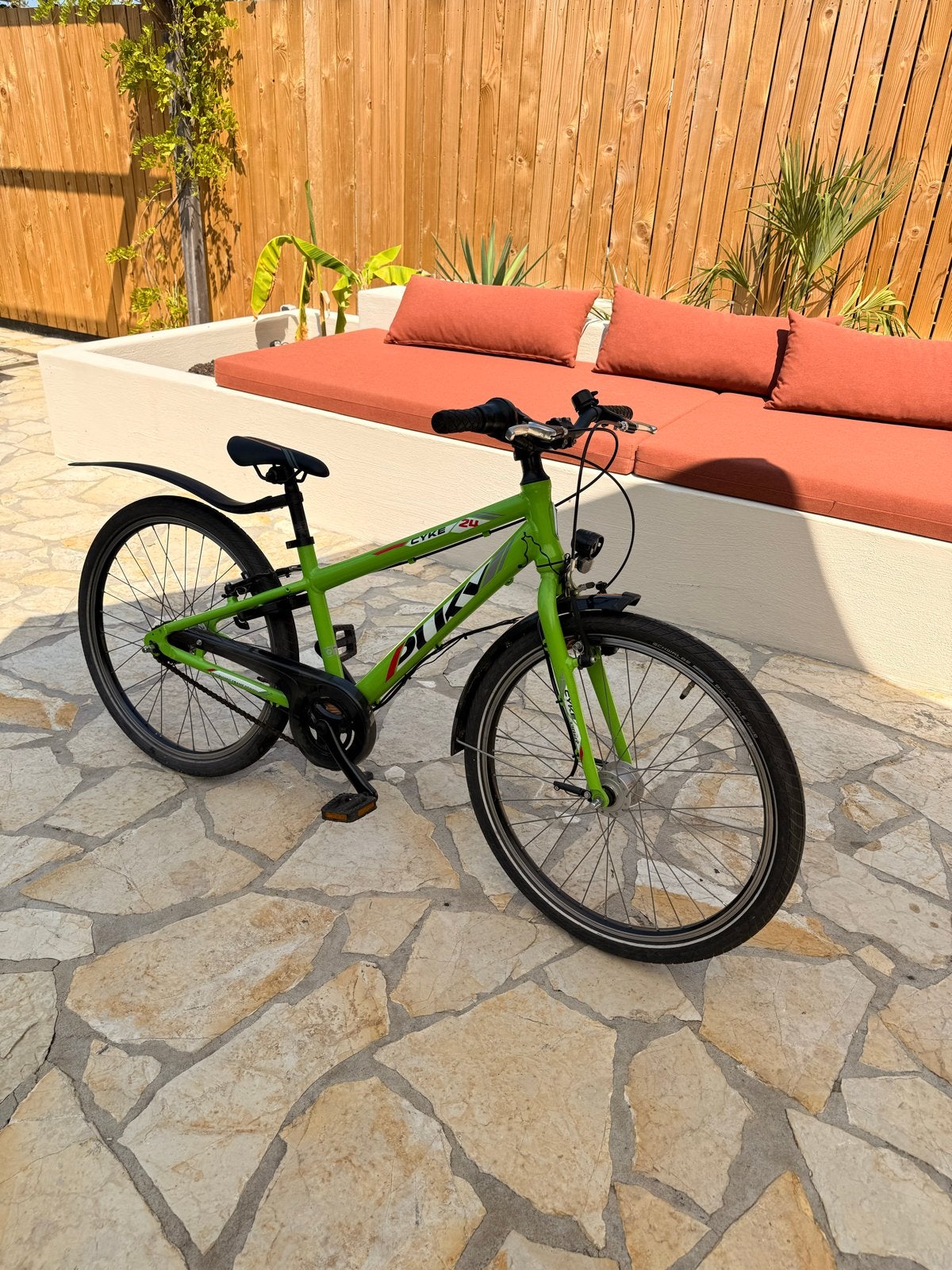 Puky Cyke 24-7 Kinderfiets - Groen 24 inch mountainbike, Fietsen en Brommers, Ophalen, Gebruikt, Velgrem, 20 inch of meer