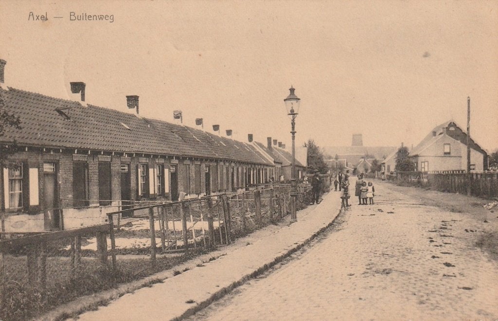 AXEL Buitenweg 1927, Verzamelen, Ansichtkaarten | Nederland, Verzenden, 1920 tot 1940, Gelopen, Zeeland