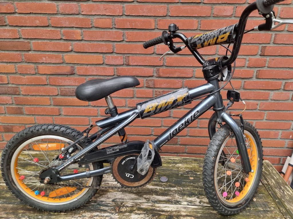Joekie Kinderfiets BMX Stijl - 16 inch, Ophalen, Terugtraprem, Staal, Joekie