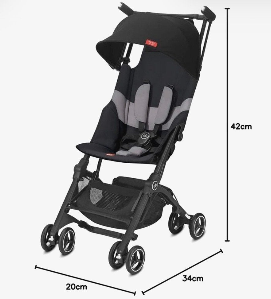 Compacte en opvouwbare reisbuggy bg pockit + all terrain, Ophalen of Verzenden, Gebruikt, Overige merken, Verstelbare rugleuning