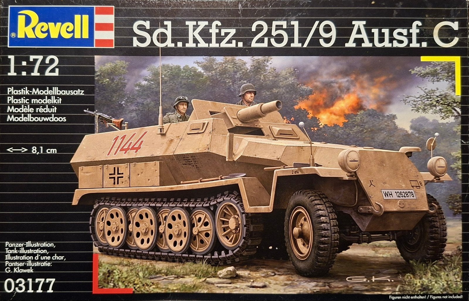 Revell Sd.Kfz. 251/9 Ausf. C - Militair Modelbouwdoos, 1:50 of kleiner, Revell, Overige typen, Nieuw