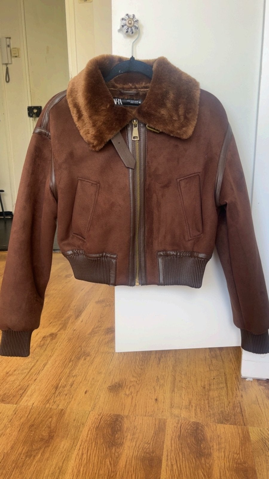 Zara winter jas, Ophalen of Verzenden, Zo goed als nieuw, Maat 36 (S), Bruin