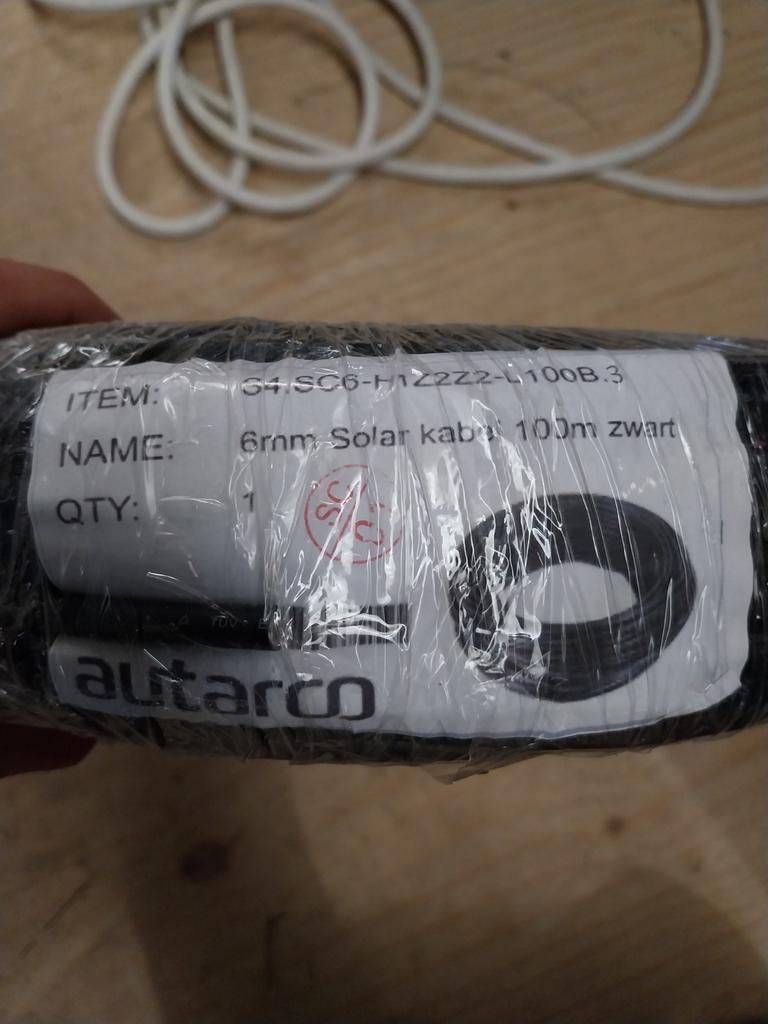 Solar kabel 6mm2 pv kabel, Ophalen of Verzenden, Nieuw, Kabel of Snoer