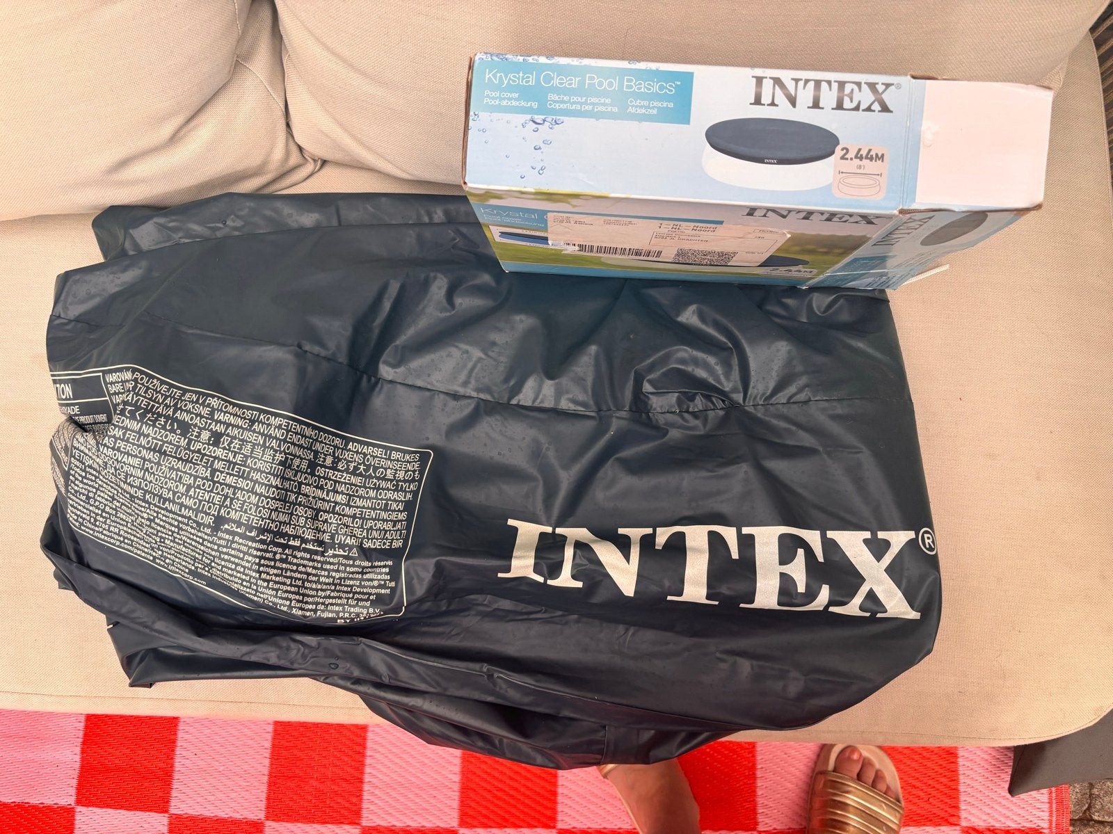 Intex afdekzeil 244 rond zwembad, Minder dan 80 cm, Overige typen, Rond, Ophalen of Verzenden