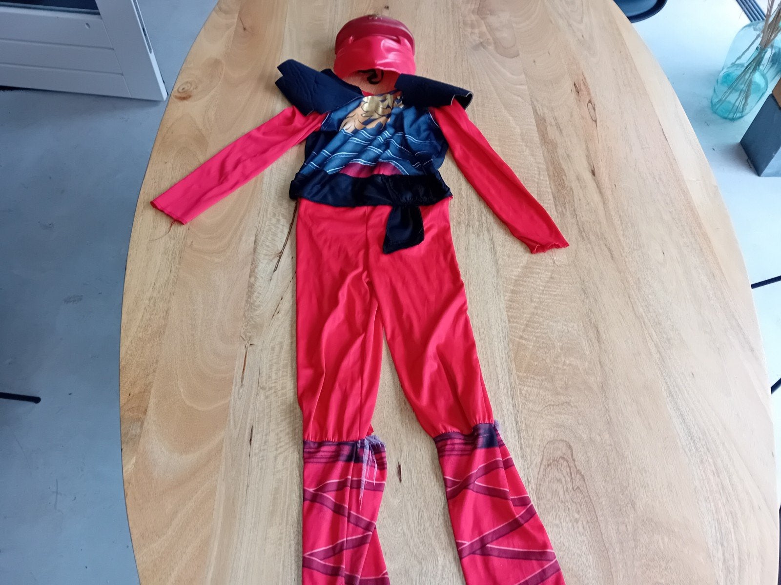 rood ninja pak kay, Ophalen of Verzenden, Gebruikt, 122 t/m 128, Jongen of Meisje