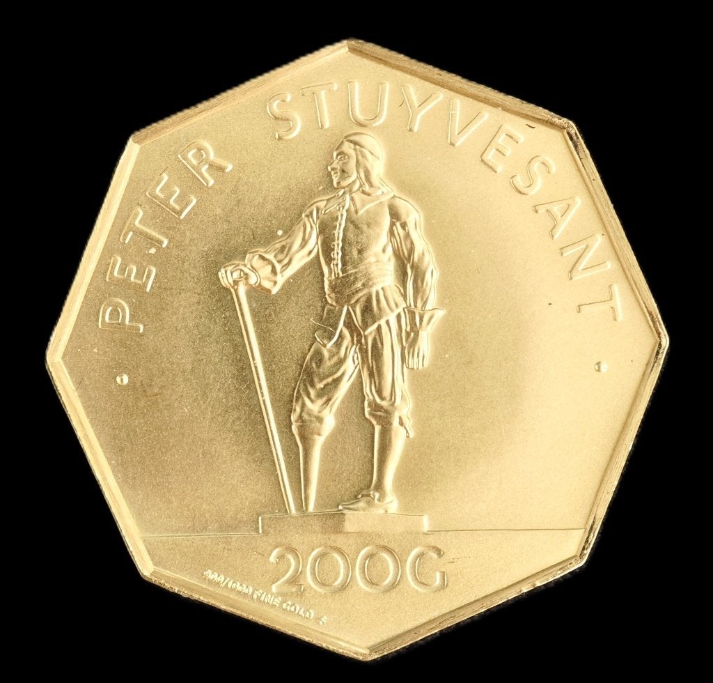 1977 NL-Antillen 200 Gulden Peter Stuyvesant UNC, Koningin Juliana, Losse munt, Goud, Overige waardes