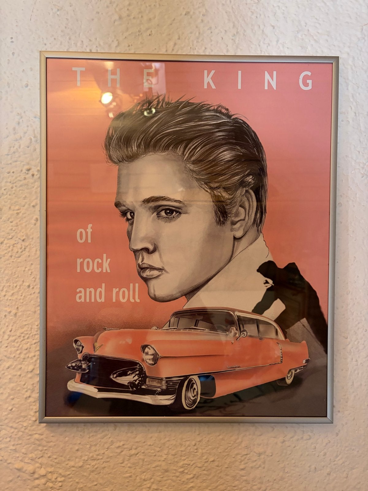 Elvis Presley 'The King of Rock and Roll' Poster, Verzamelen, Ophalen, Gebruikt, Poster, Artwork of Schilderij