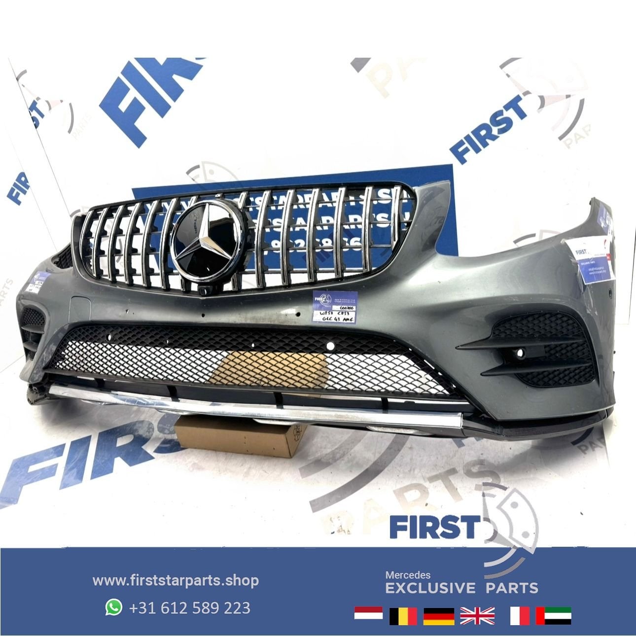 W253 C253 AMG BUMPER ZWART WIT GRIJS + GT GRIL PRE-FACELIFT, Gebruikt, -, Voor, Ophalen of Verzenden