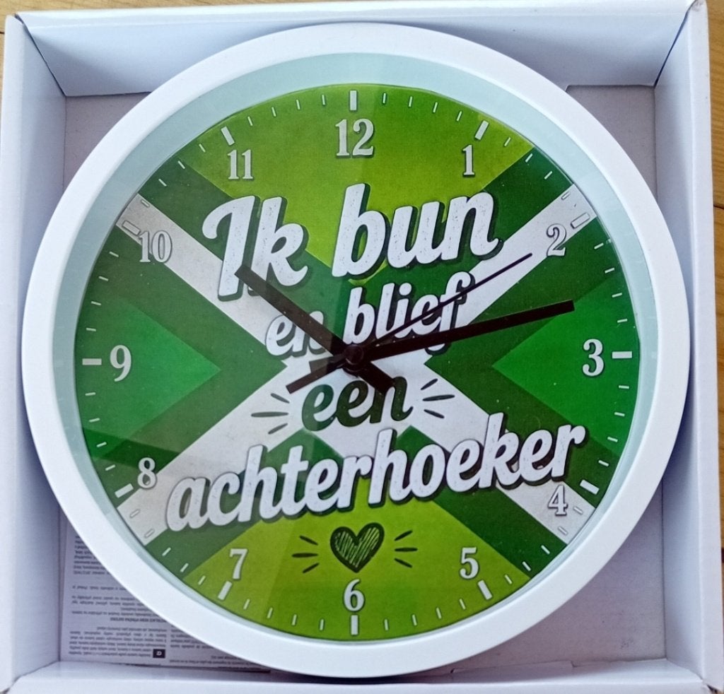 Wandklok "ik bun en blief een achterhoeker", Ophalen of Verzenden, Nieuw, Wandklok