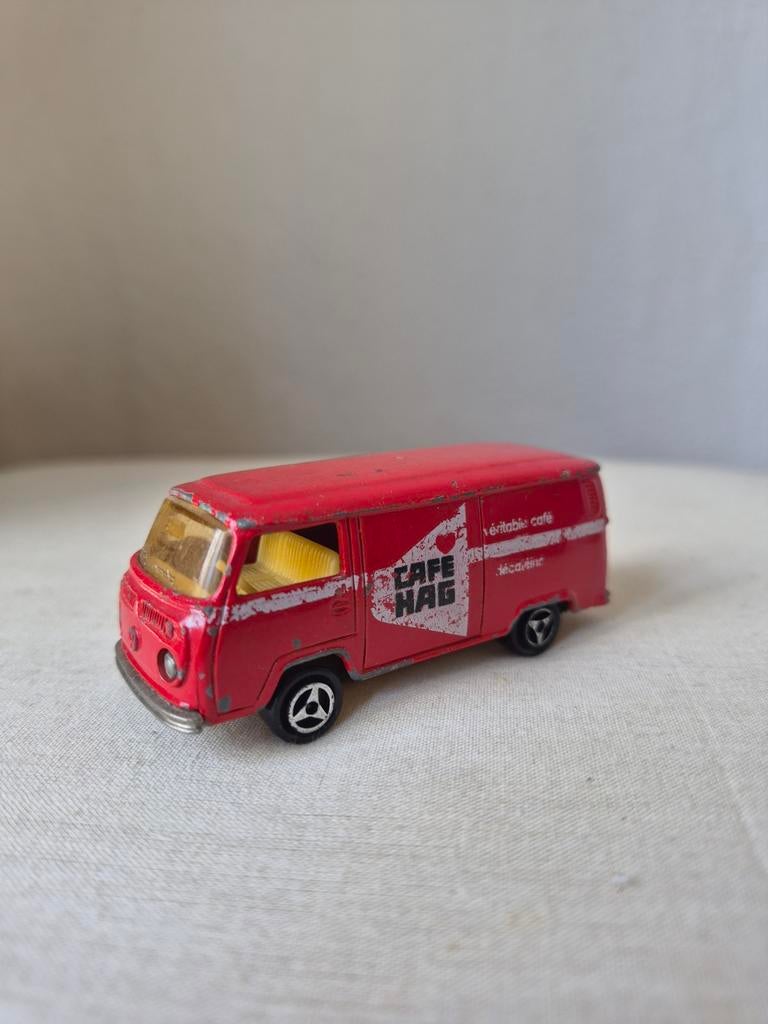 Majorette VW T2 Bus "Cafe HAG" - Rood, Overige merken, Gebruikt, 1:50 of kleiner, Auto
