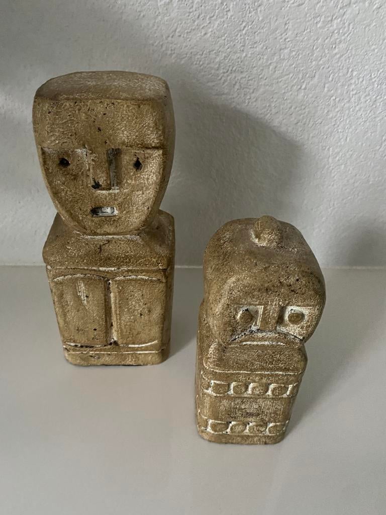 Beeldje stone man, casa vivante, Indonesie, 2 stuks 17,50, Ophalen
