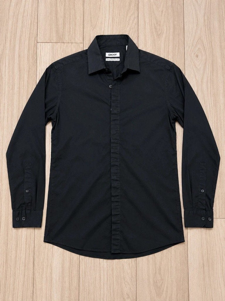 DKNY overhemd slim fit zwart, Kleding | Heren, Zwart, Ophalen of Verzenden, Zo goed als nieuw, DKNY