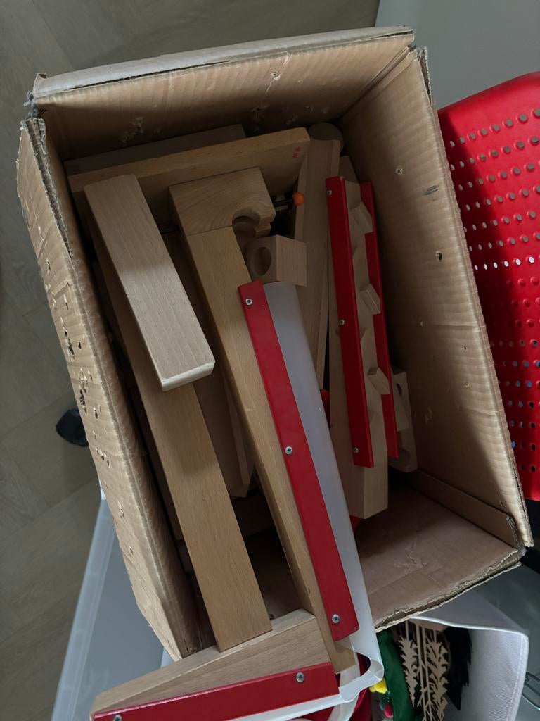 Houten Knikkerbaan - Urenlang Speelplezier, Kinderen en Baby's, Speelgoed | Overig, Gebruikt, Jongen of Meisje, Ophalen of Verzenden