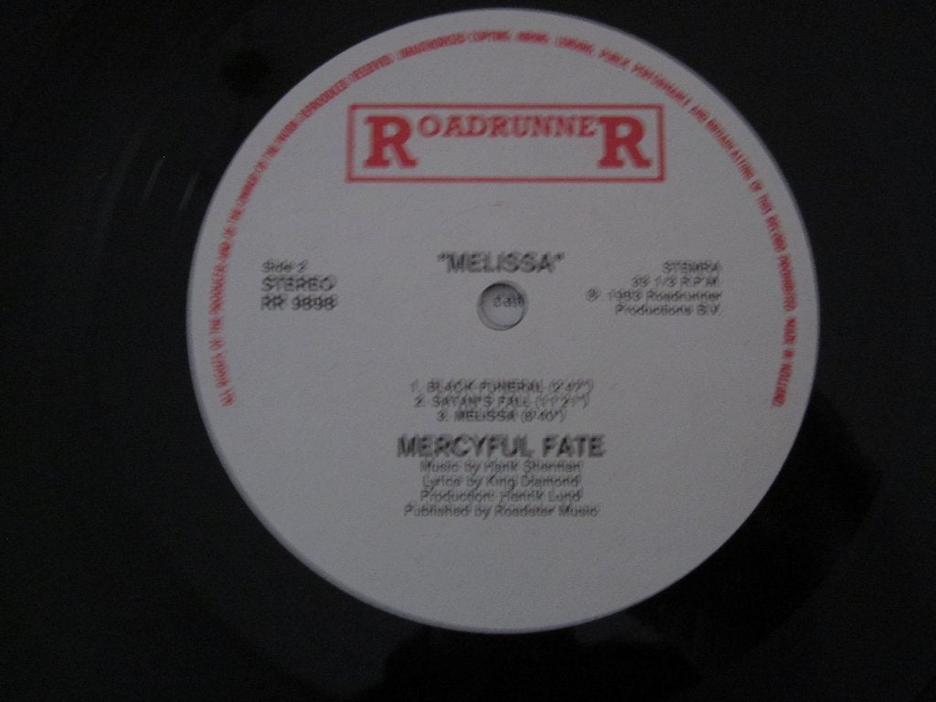 Foto 8 van Mercyful Fate - Melissa 1983 Roadrunner Records RR 9898 LP