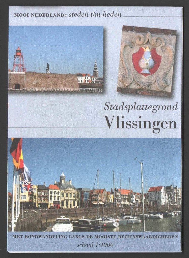 Stadsplattegrond met Wandelroute: Vlissingen, 2000 tot heden, Ophalen of Verzenden, Nederland, Landkaart