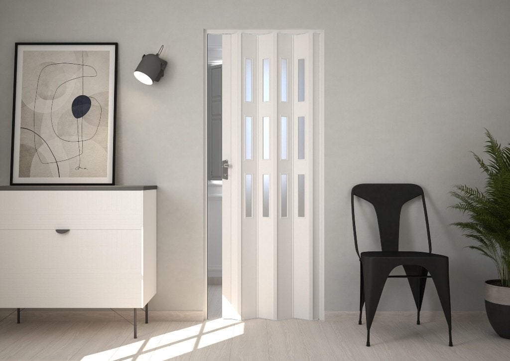 SALE Fortesrl Luciana vouwdeur met glas BxH 88.5x214 cm, Overige merken, Nieuw, Ophalen of Verzenden, Vouwdeurspecialist