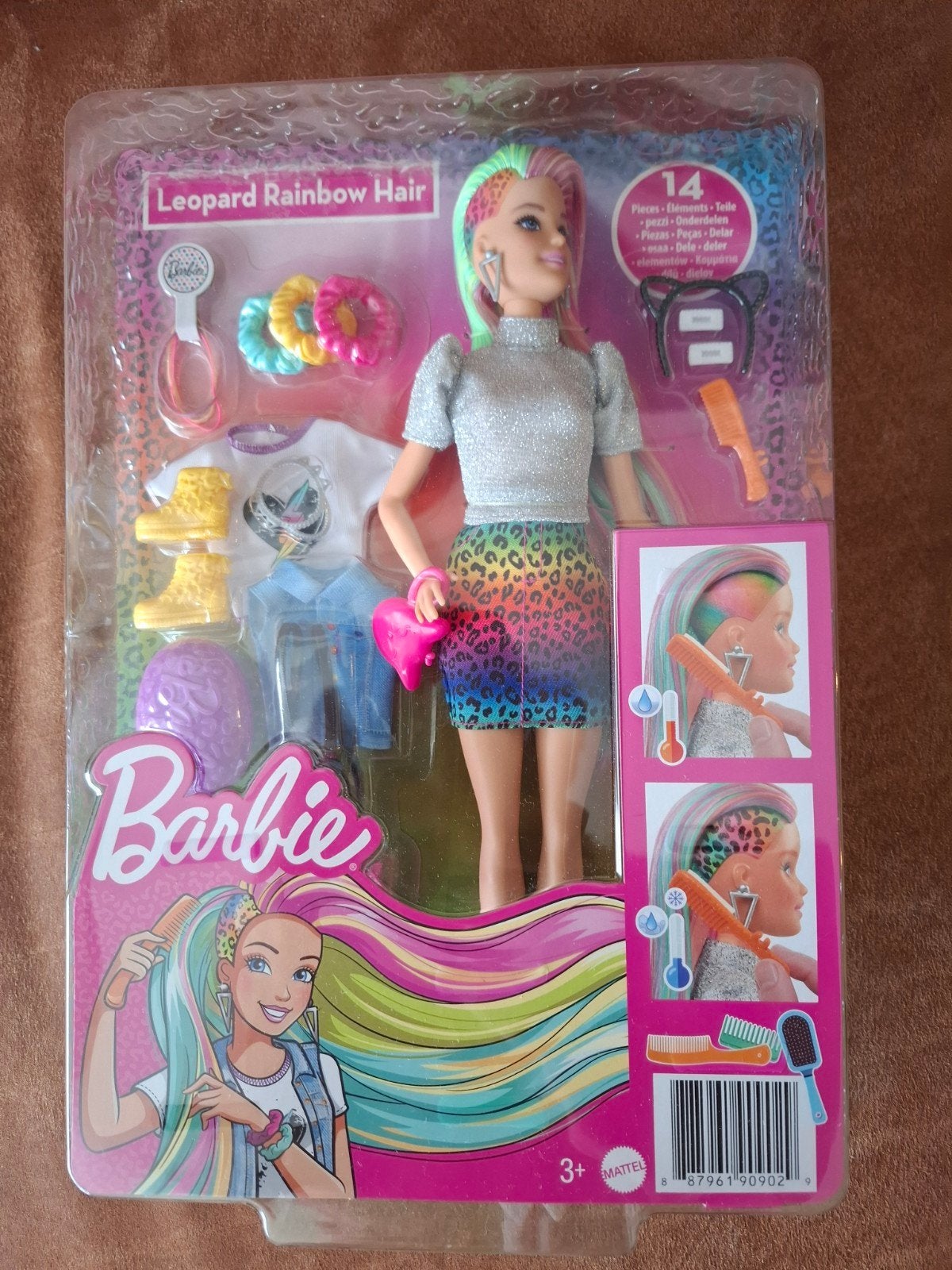 Barbie Leopard Rainbow Hair pop - Nieuw in doos, Ophalen of Verzenden, Nieuw, Barbie