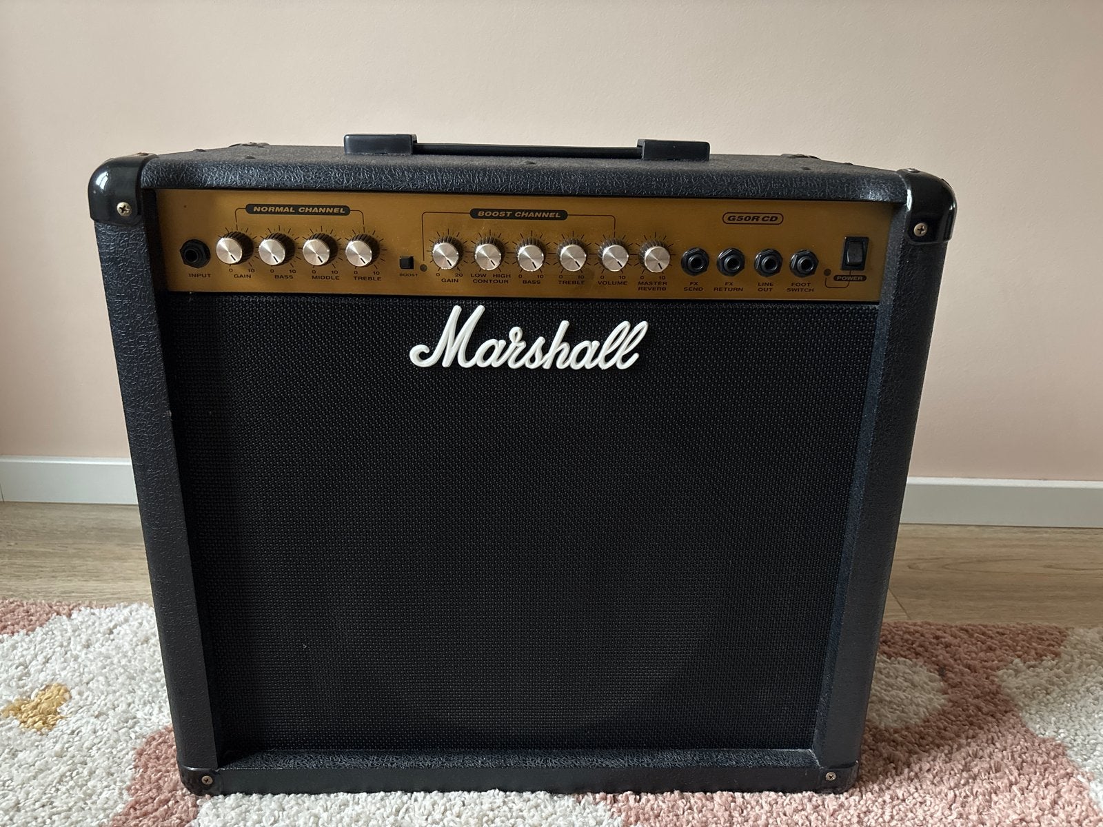 Marshall MG G50RCD 50-watt 1x12" gitaarcombo, Ophalen, Gebruikt, Gitaar, 50 tot 100 watt