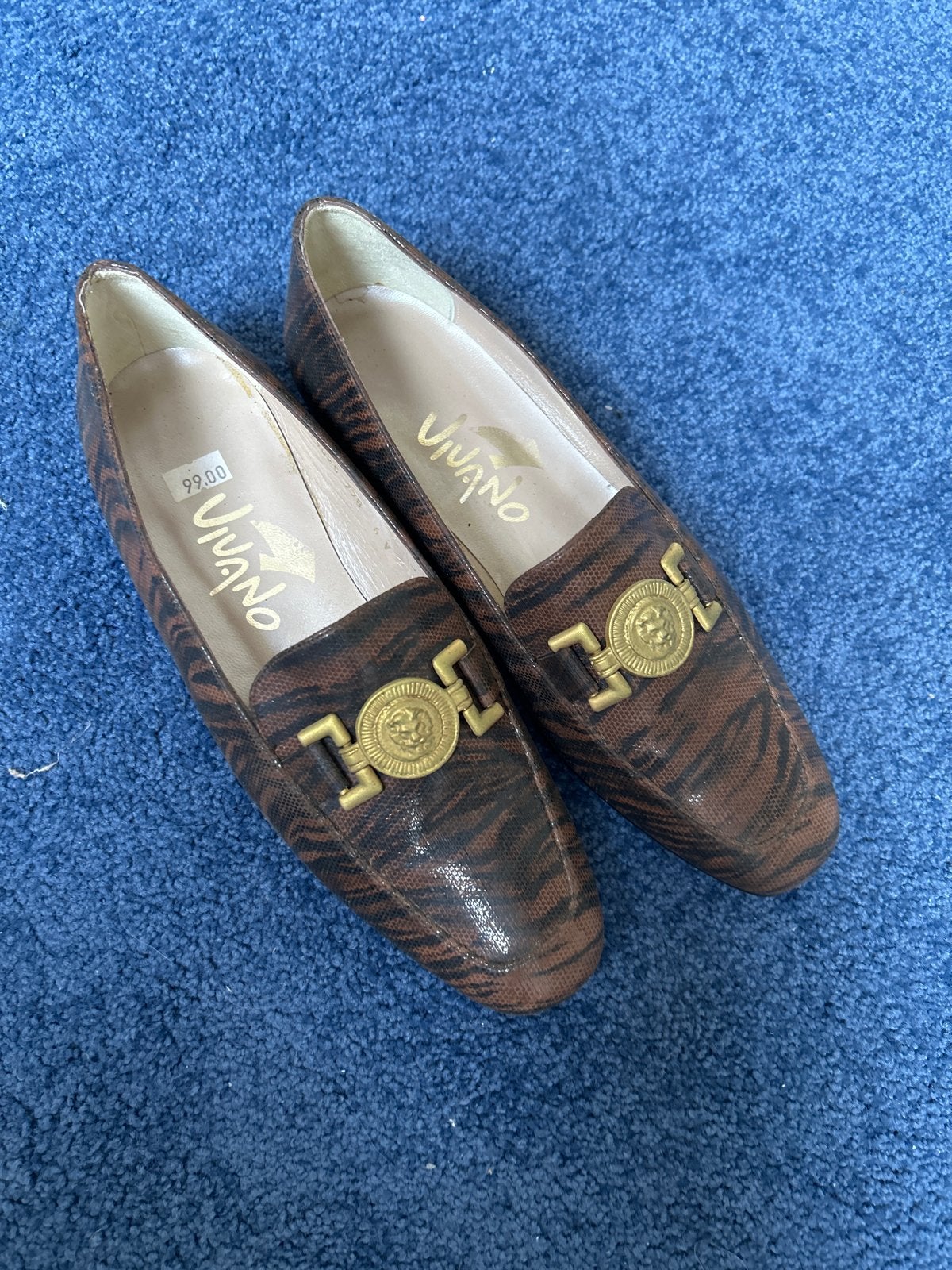 Mooie Vivano schoenen maat 39, Ophalen of Verzenden, Gedragen, Bruin, Instappers