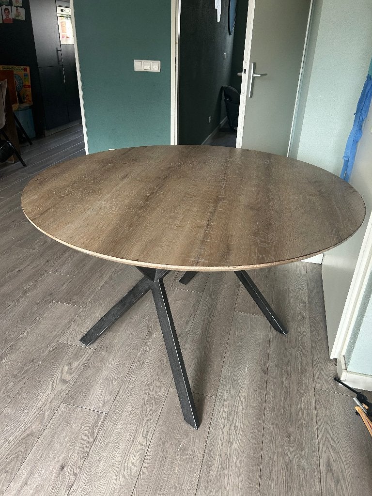 eettafel rond, Huis en Inrichting, Ophalen, Gebruikt, Rond, Vier personen