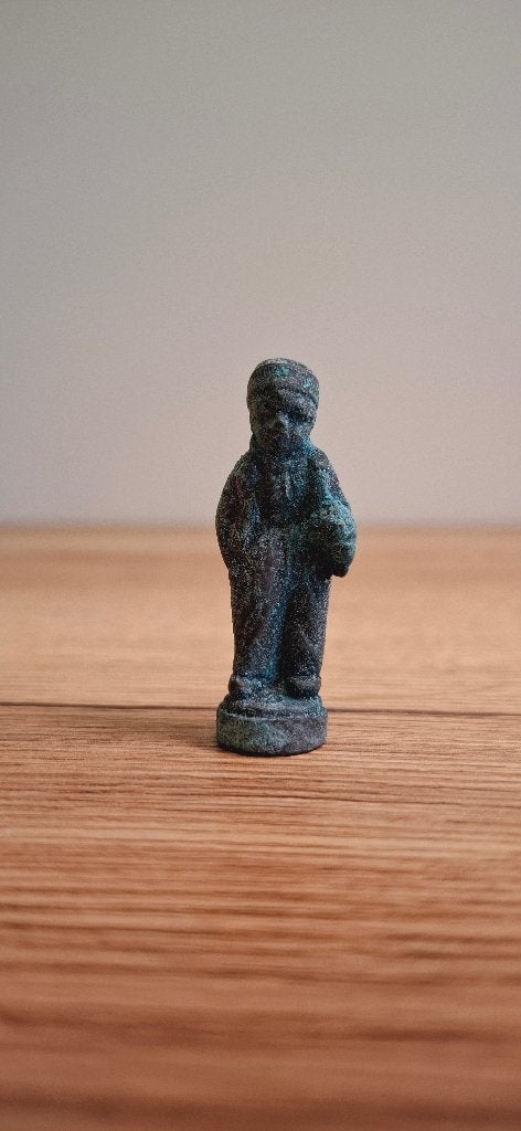 Vintage Bronzen Miniatuur Volendams Jongetje Prachtig Groen, Antiek en Kunst, Ophalen of Verzenden, Brons