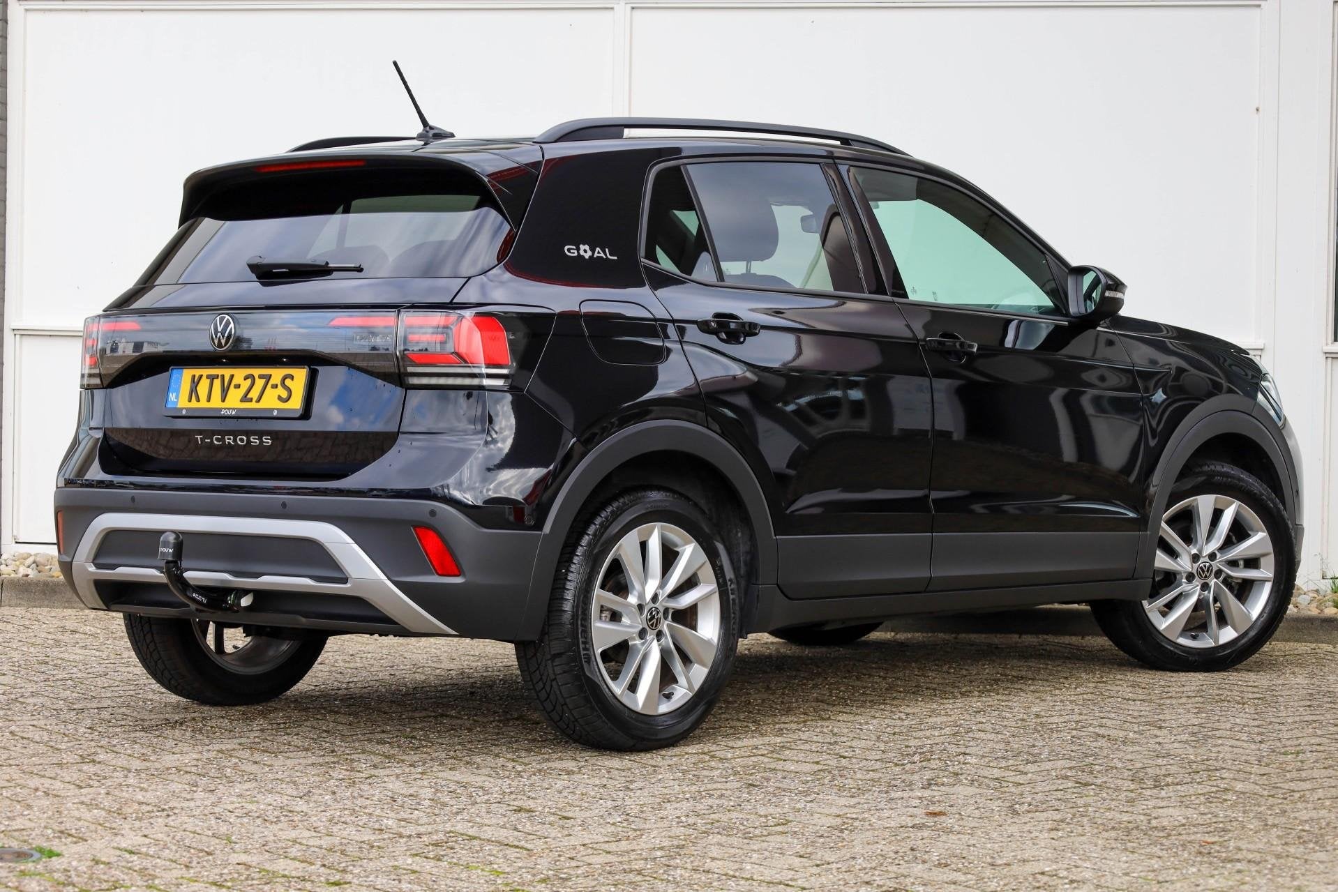 Volkswagen T-Cross 1.0 TSI 115pk DSG Life Edition | Trekhaak, 12 maanden, Gebruikt, 116 pk, Zwart