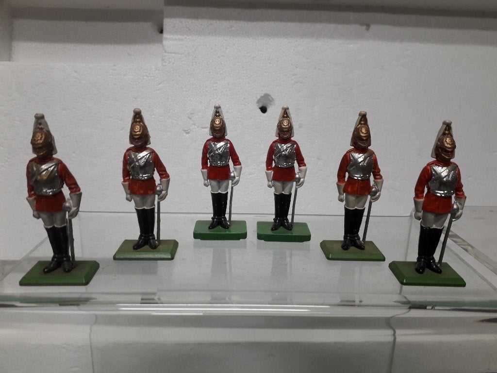 6  W.BRITAIN TINNEN ENGELSE GUARDS SOLDATEN SET I.G.STAAT, Ophalen of Verzenden, Gebruikt