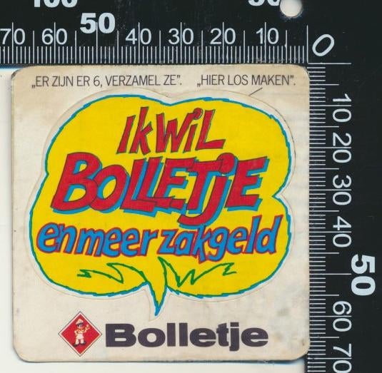 Sticker: Bolletje - Ik wil Bolletje en meer zakgeld, Ophalen of Verzenden, Zo goed als nieuw, Bedrijf of Vereniging