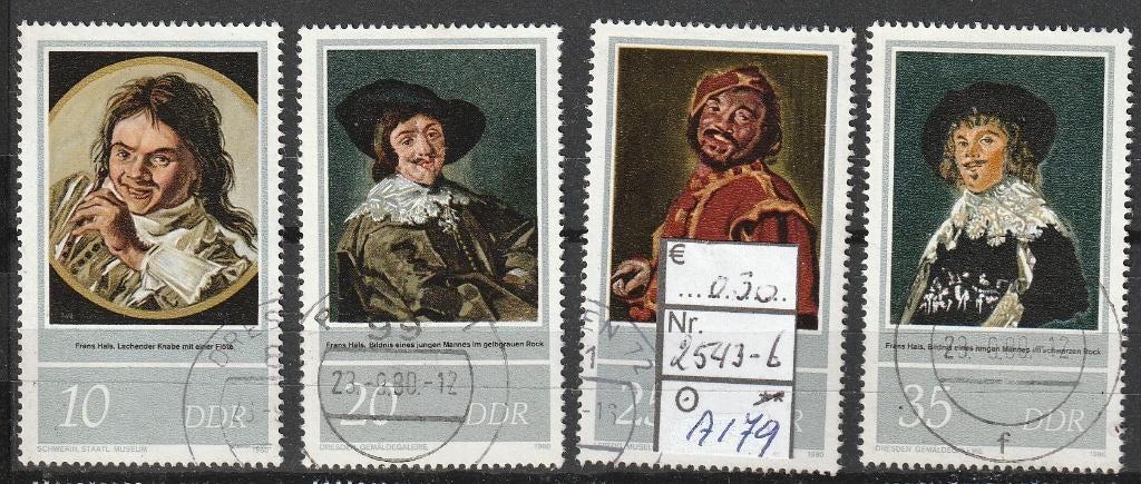 DDR Frans Hals Michel 2543-6 Nr.A179g, Verzenden, DDR, Gestempeld