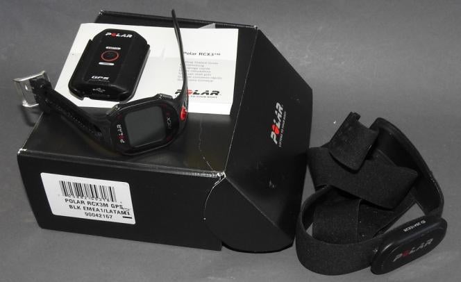 GPS Sporthorloge Polar RCX3M, Gebruikt, Hartslag, Zwart, Ophalen of Verzenden