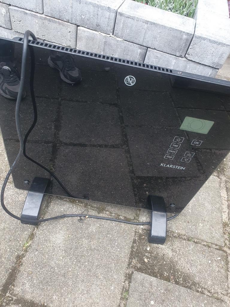 Klarstein Glas Convectie Kachel 1000W, 30 tot 80 cm, Kachel, Ophalen of Verzenden, Zo goed als nieuw