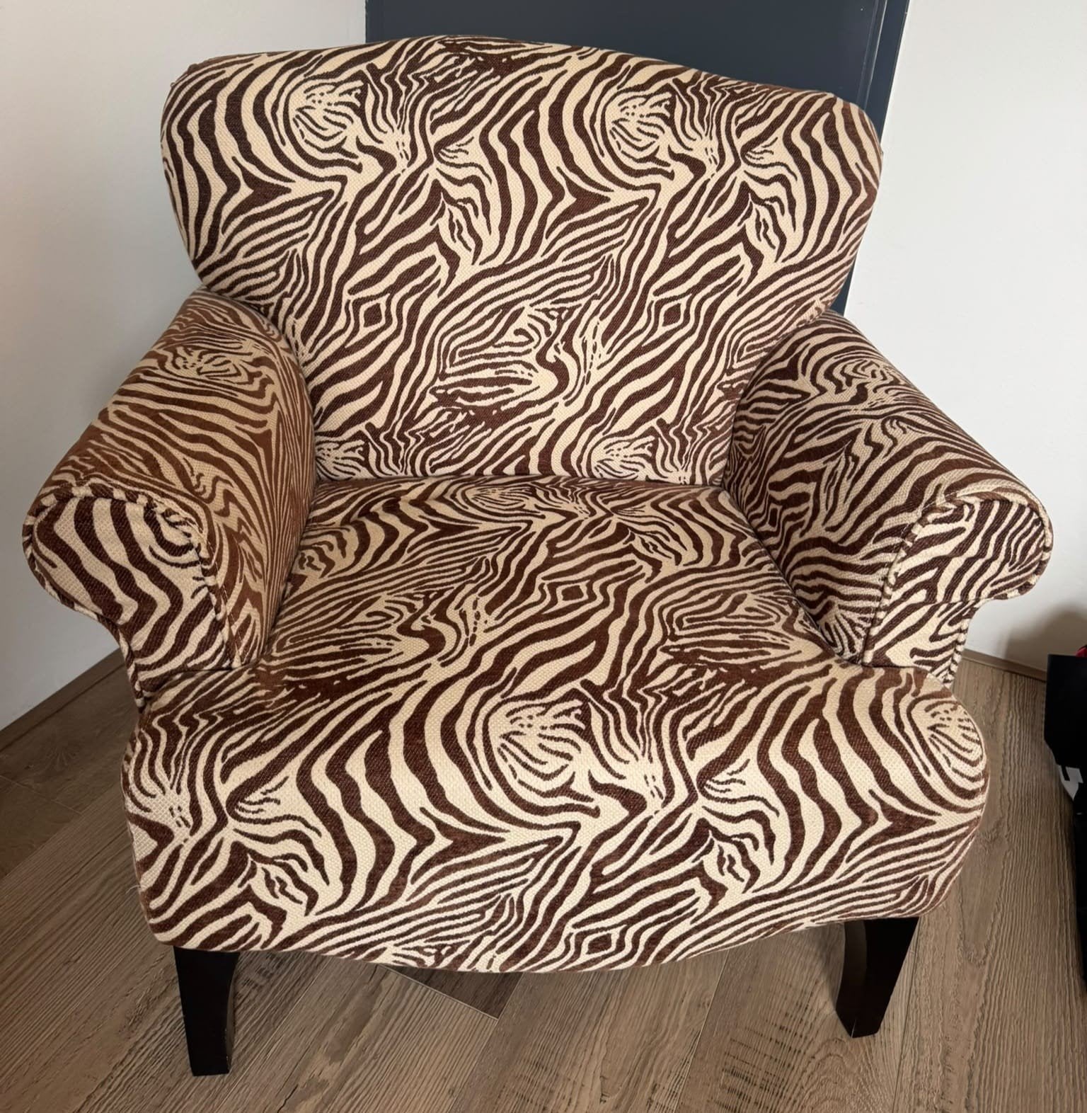 Fauteuil zebraprint, Ophalen, Gebruikt, 75 tot 100 cm, 75 tot 100 cm