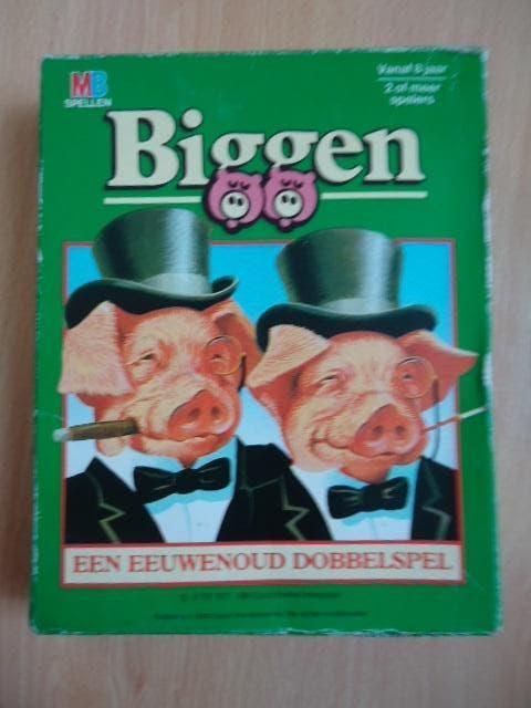 Biggen, een eeuwenoud dobbelspel, MB spellen, Vijf spelers of meer, Ophalen of Verzenden, Zo goed als nieuw, MB