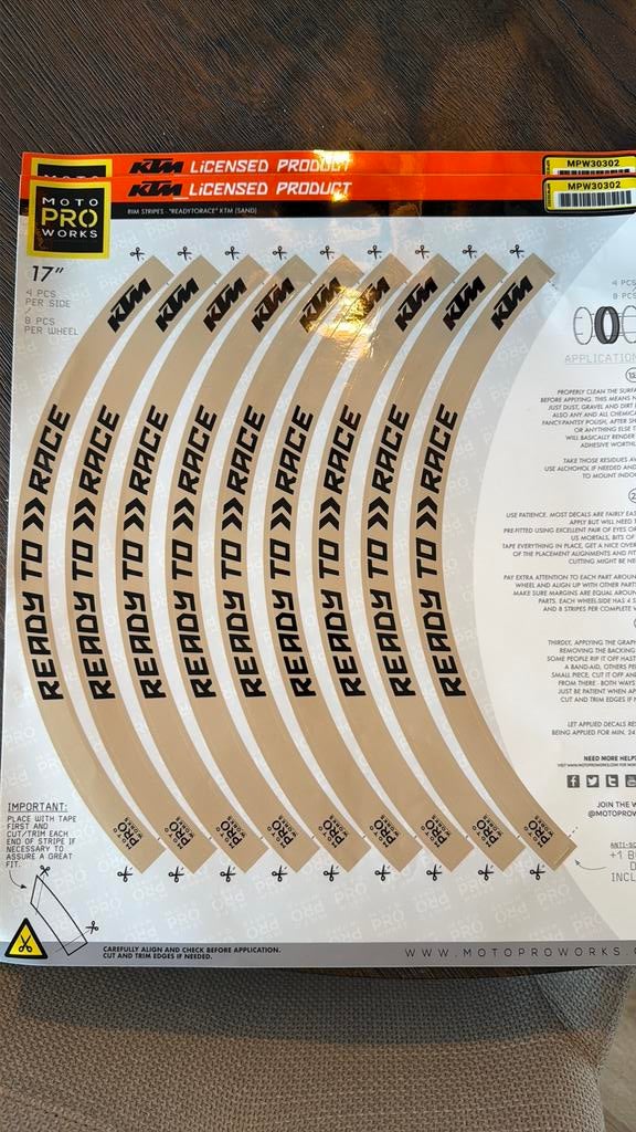 KTM SUPERDUKE 1290/1390 velgstickers, Ophalen of Verzenden, Nieuw