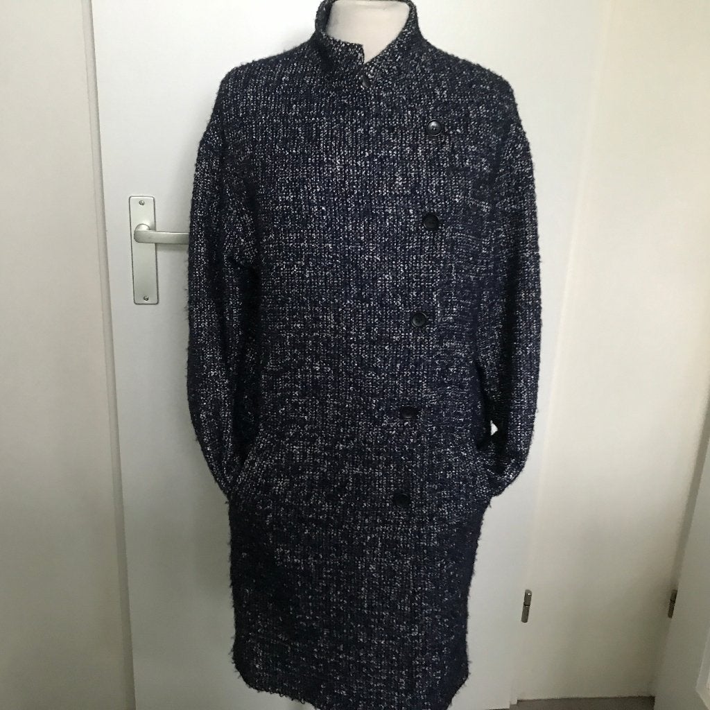 Hartford jas blauw wit tweed  maat 2 wol mix, Verzenden, Zo goed als nieuw, Meerkleurig