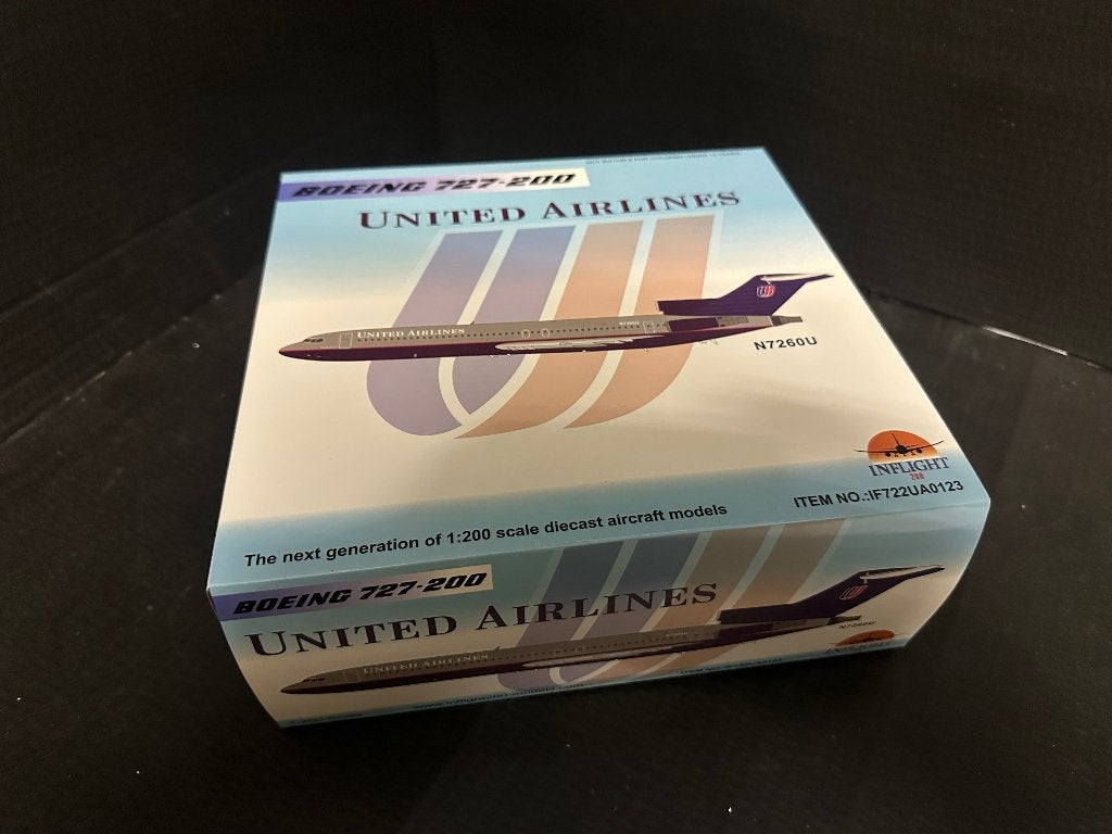 United Airlines B727-200 / Inflight200 / IF722UA0123, Verzamelen, Luchtvaart en Vliegtuigspotten, Verzenden, Nieuw, Schaalmodel