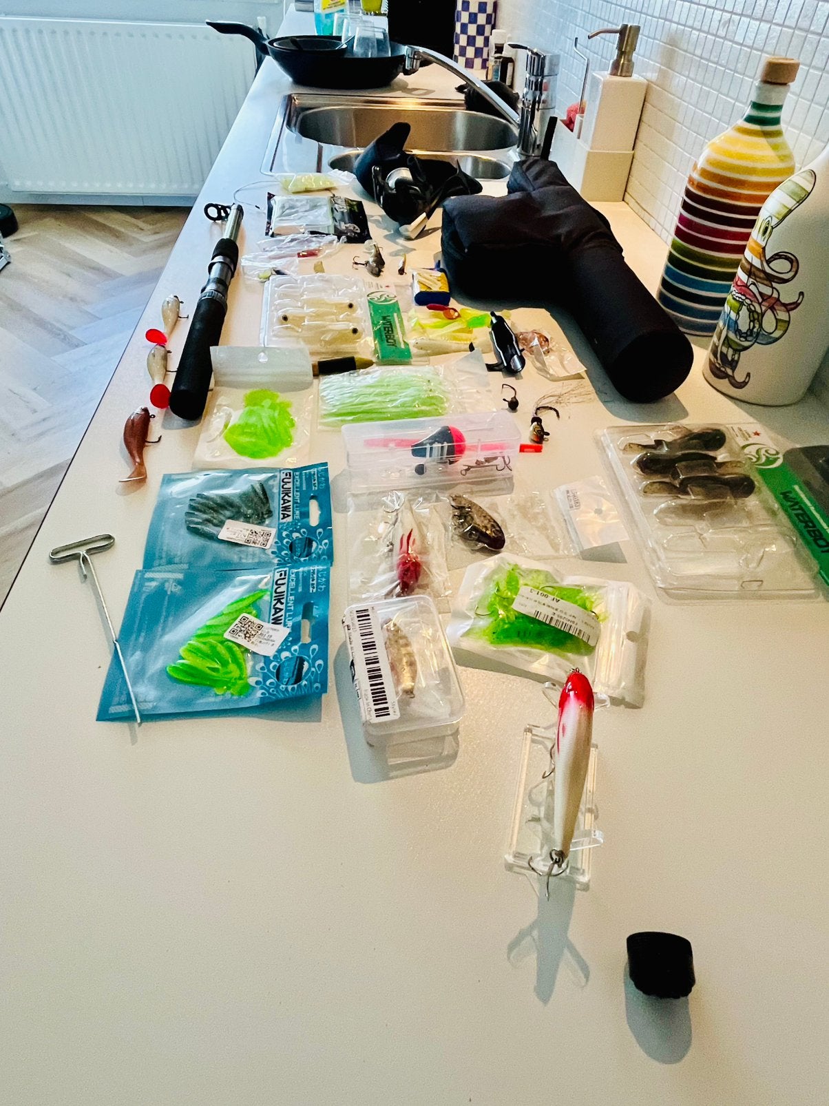 Grote partij kunstaas molen softbait shad plug roofvis snoek, Ophalen of Verzenden, Nieuw, Molen